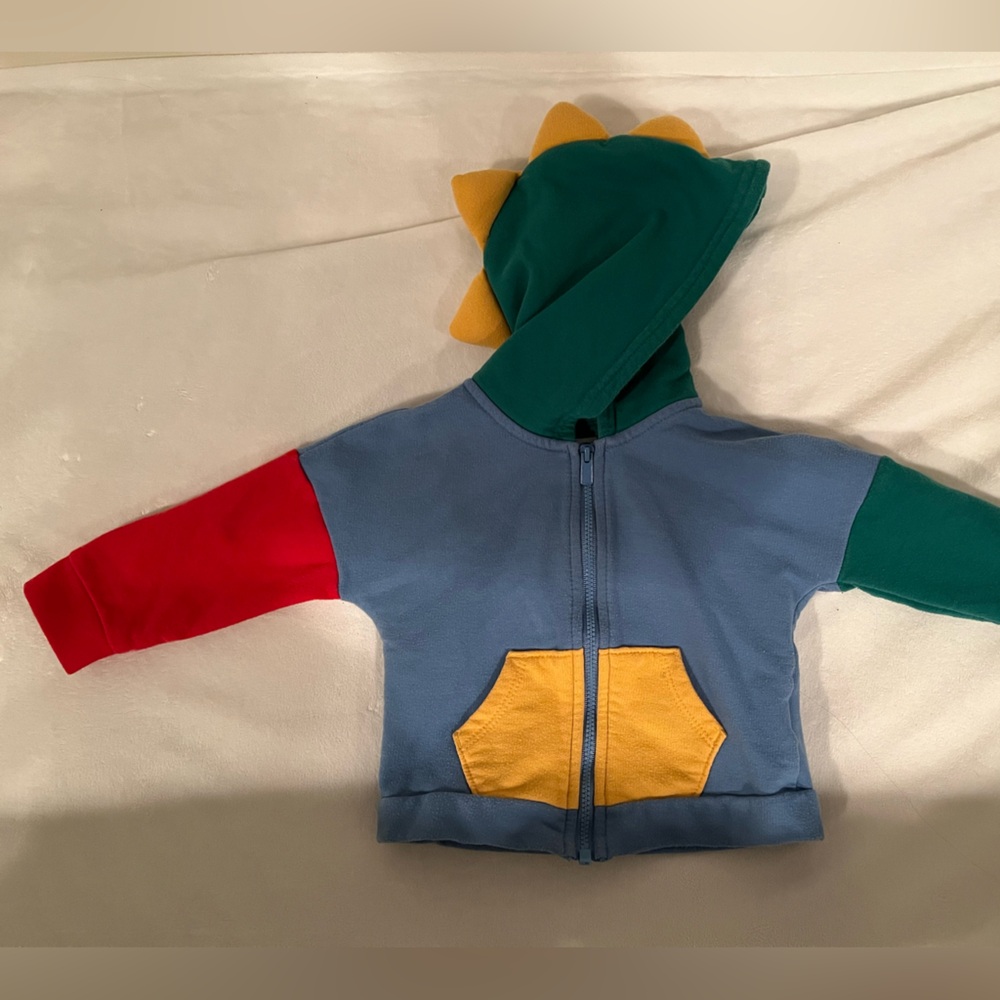 Cat & Jack Blue and Red Dinosaur Hoodie